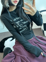 ロビン🤍プリンティングレザータトゥーロングスリーブTシャツ🩶🖤🤍3カラー