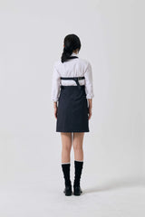 ODE BUCKLE MINI DRESS / CHARCOAL