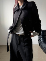 High neck short coat(2color)