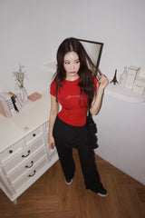 レッドダイヤモンドスリム半袖Tシャツ 2