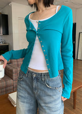 SNAP RIB CARDIGAN (5color)