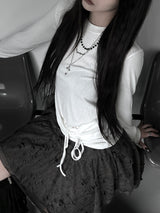 slim wrap shirring strap T (2color)