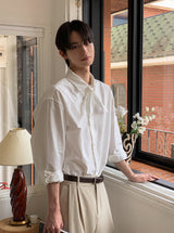 Luke Ribbon Tie Over Fit Shirt