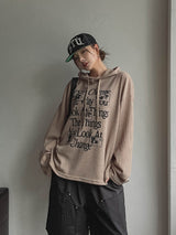 ディングワッフルボクシーフード長袖Tシャツ