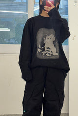 フィアーズマイキャットプリントTシャツ