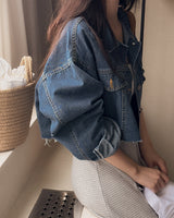 Hazel cropped denim jacket