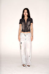 SIGNATURE SPRAY WASHED ZIP UP WAFFLE SHIRT