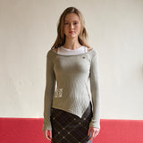 [LINE] Diagonal Ribbed T-shirt (3c)