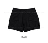 ハッシュ ボタンポケット パンプキンショーツ