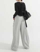 Two-button Wrap Pants