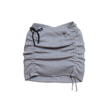 SHIRRING STRING SKIRT GRAY