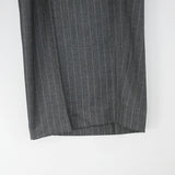 stripe belted slacks