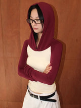 RAGLAN HOOD SLIM TOP