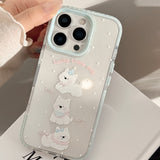 Summer Blue Edge Sweet Cartoon Puppy Jelly iPhone Case