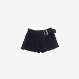Deniyan Belt Pleated Skirt