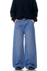 Paint Splatter Washed Jeans