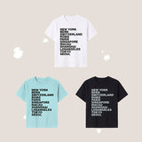 Urban Slim Fit Lettering Short-Sleeved T-Shirt (3 colors)