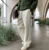 ジーニー 366 コットン バンディング ワイドパンツ