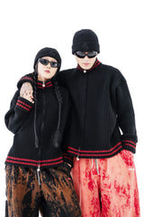 Mwoong Italy Wool Cashmere Knit Zip-up(BLACK)
