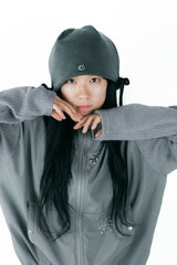 ribbon beanie(gray)