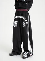 SEXXDEVIL Dual-Waist Striped Sweatpants