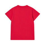 Seiie テニスアップリケTシャツ スリムフィット レッド