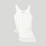 KNOTTED BUTTON LACE TANK