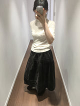 ウィンクル 七分袖タートルネックTシャツ (2 Colors)