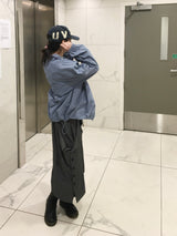 フレアボタンワイドバミューダパンツ (3c)