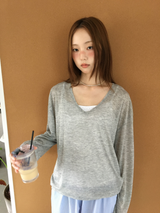 Cinnamon Summer V-neck Knit (6color)