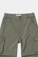 ヴィンテージ ミリタリー カプリ カーゴパンツ(Washed Khaki)