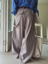 Chid pin tuck wide slacks