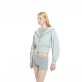 crop fitted hoodie
