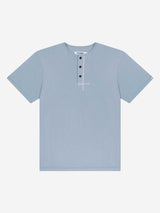 REGULAR HENLEY NECK HALF TEE (SKY)