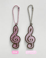 [made] Dot treble clef Keyring