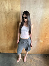balloon sweat capri pants