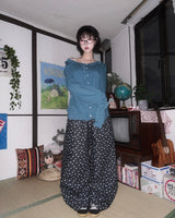 (2color) デイジーバンディングワイドデニムパンツ