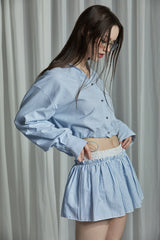 SEERSUCKER SHIRT -BLUE