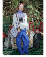 New product UnsocialNight original autumn and winter 水玉模様 ニットスカーフ 両面カラーコントラスト