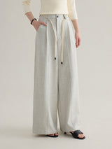 loose-fit high-waisted straight denim pants