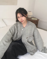 ポルヴァブラッシュモヘアジッパーブルゾンジャンパー