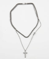 NN-104 Layered Cross Chain Necklace