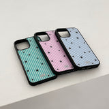 stripe star glossy glass bumper case (pink)