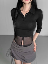 three-quarter mesh shirts (2 color)