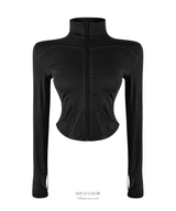 [Athletic] Sculpt Zip-Up Long Sleeve Top (3color)