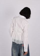 MESH SHIRRING TOP