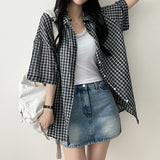 Doven Check Boxy Fit Short Sleeve Shirt Southern