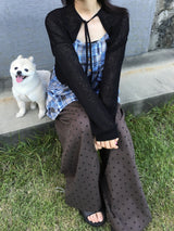 Meadow Check Button Blouse (2c)