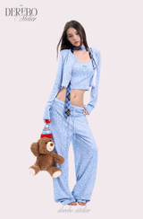 モブ レオパード スリーピース トレーディング セットアップ (SLEEVELESS TOP)