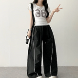 レオストラップバンディングワイドパンツ